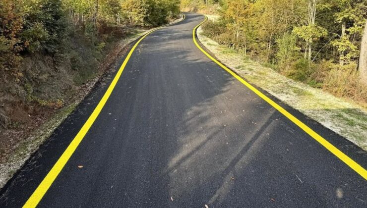 Yığılca Köy Yollarında Çizgi Çalışmaları Tamamlandı