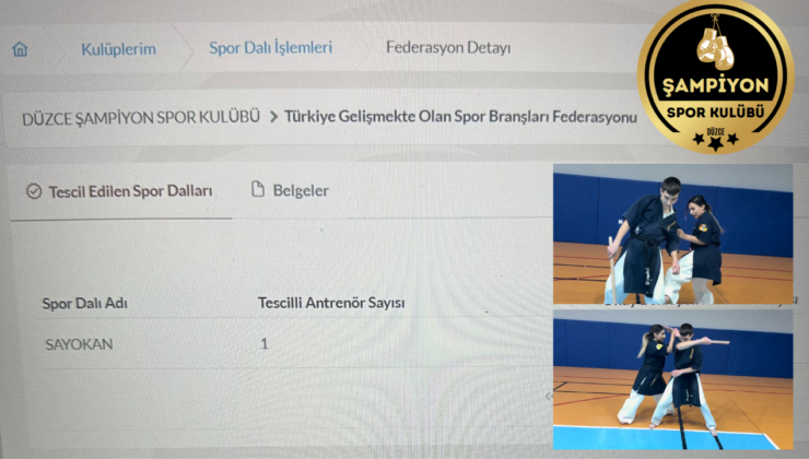 Düzce’de Bir İlk: Türk Savaş Sanatları (SAYOKAN) Resmen Tescillendi