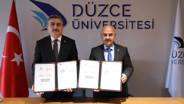 Düzce Üniversitesi Düzce İl Özel İdaresi’yle Taşınır Tahsis Protokolü İmzaladı