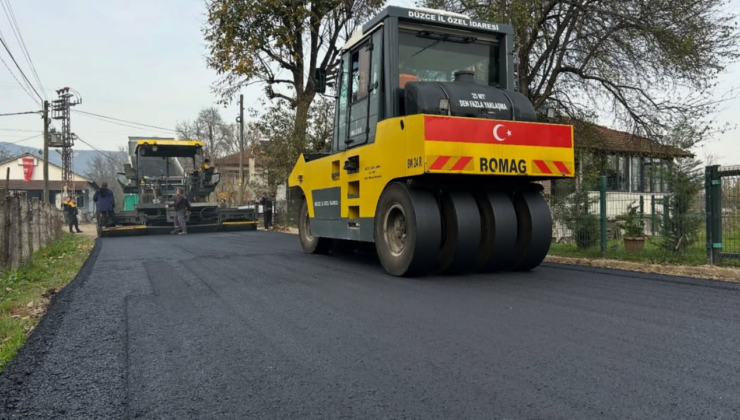 Çalılık Köyü’nde Sıcak Asfalt Çalışmaları Devam Ediyor