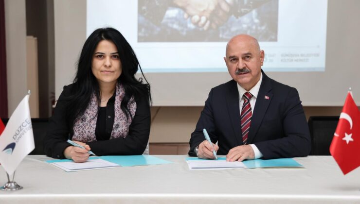 Gümüşova MYO’da İşletmede Mesleki Eğitime Yönelik Protokol İmza Töreni