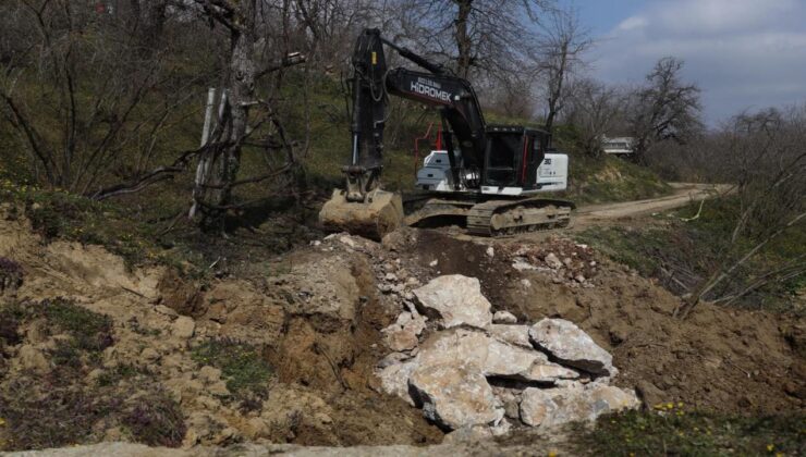 Cumayeri Yeşiltepe’de Heyelan Sahasında Stabilizasyon Çalışması