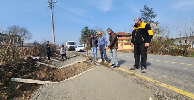 Çilimli Alacamescit’te Altyapı Çalışmaları Devam Ediyor