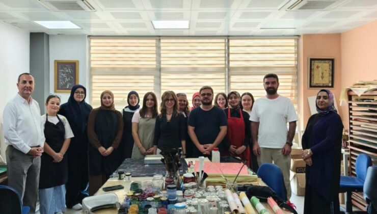 İl Müdürü Alemdaroğlu’ndan Ebru Kursuna Ziyaret